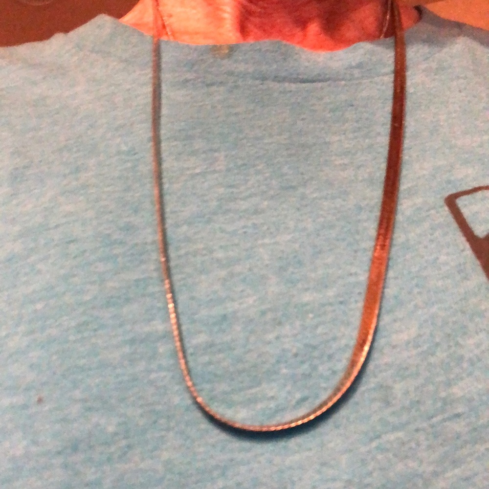 Silver stamped chain